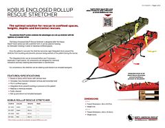 Kobus Enclosed RollUP Rescue Stretcher - Product Information Sheet