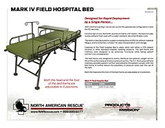 Mark IV Field Hospital Bed Product Information Sheet