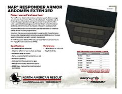 NAR Responder Armor Abdomen Extender - Product Information Sheet