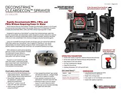 Deconstrike ClearDecon Sprayer - 2.5 Gallon - Product Information Sheet