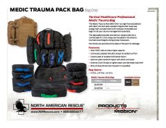 Medic Trauma Pack BAG ONLY Product Information Sheet