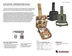 S.T.O.R.M. Operator IFAK Product Information Sheet