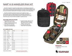 NAR K-9 Handler IFAK - Product Information Sheet