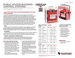 Public Access Bleeding Control Stations - Clear - Product Information Sheet