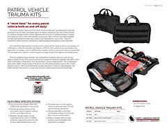 Patrol Vehicle Trauma Kit Product Information Sheet