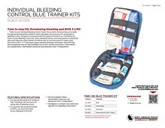 
Public Access Individual Bleeding Control Blue Trainer Kits - Product Information Sheet