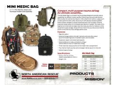 Mini Medic Bag Product Information Sheet