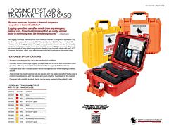 Logging First Aid & Trauma Kit - Hard Case - Product Information Sheet