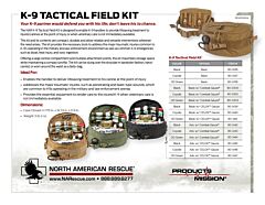 K-9 Tactical Field Kit Product Information Sheet