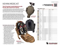 K9 Mini Medic Kit Product Information Sheet