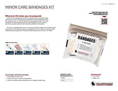 Minor Care Bandages Kit - Product Information Sheet