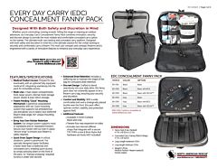 Every Day Carry (EDC) Concealment Fanny Pack - Product Information Sheet