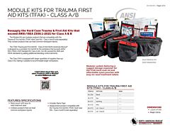 Module Kits for Trauma First Aid Kits (TFAK) - Class A/B - Product Information Sheet
