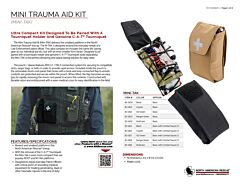 Mini Trauma Aid Kit - Product Information Sheet