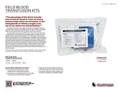 Field Blood Transfusion Kits - Product Information Sheet