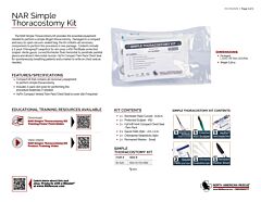 NAR Simple Thoracostomy Kit Product Information Sheet
