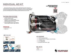 Individual Aid Kit - Product Information Sheet