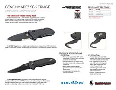 Benchmade SBK Triage - Product Information Sheet