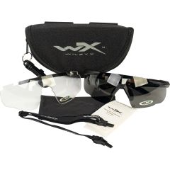 Wiley X Saber Advanced Ballistic Glasses - Clear and Smoke Lenses