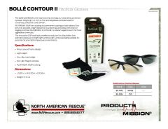bollé CONTOUR II Tactical Glasses - Product Information Sheet