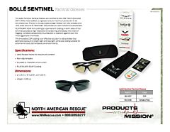 bollé Sentinel Tactical Glasses - Product Information Sheet