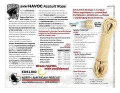 8MM Havoc Assault Rope - Product Information Sheet