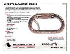 Wire Eye Carabiner - ROCKO - Product Information Sheet