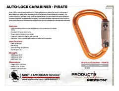 Auto-Lock Carabiner - PIRATE - Product Information Sheet