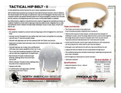 Tactical Hip Belt - II - Coyote - Product Information Sheet