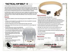 Tactical Hip Belt - II - Coyote - Product Information Sheet