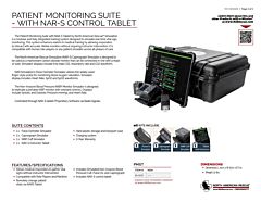 Patient Monitoring Suite - With NAR-S Control Tablet - Product Information Sheet