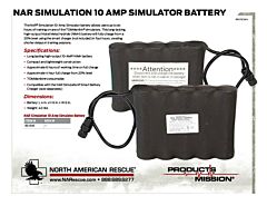 NAR Simulation 10 Amp Simulator Battery - Product Information Sheet