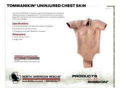 TOMManikin Uninjured Chest Skin - Product Information Sheet