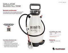 SIMULATOR BLOOD FILL TANK - PRODUCT INFORMATION SHEET