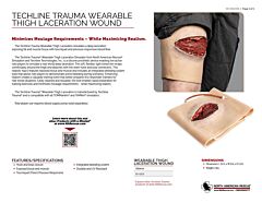 Techline Trauma Wearable Thigh Laceration Wound - Product Information Sheet