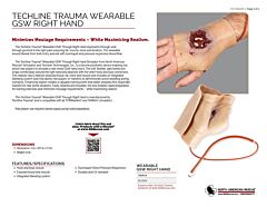 Techline Trauma Wearable GSW Right Hand - Product Information Sheet