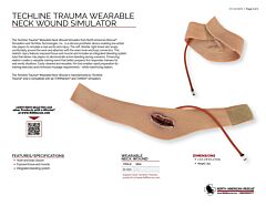 TechLine Trauma Wearable Neck Wound Simulator - Product Information Sheet