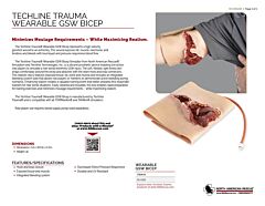 Techline Trauma Wearable GSW Bicep - Product Information Sheet