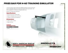 Fries Bar for H-60 Training Simulator - Product Information Sheet