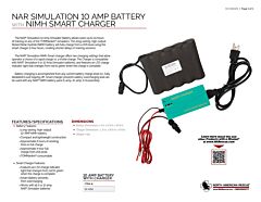 NAR Simulation 10 Amp Battery with NIMH Smart Charger - Product Information Sheet