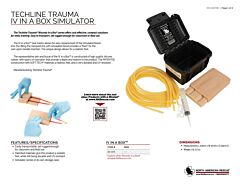 Techline Trauma IV in a Box Simulator - Product Information Sheet