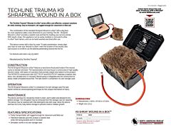 Techline Trauma K9 Shrapnel Wound in a Box - Product Information Sheet