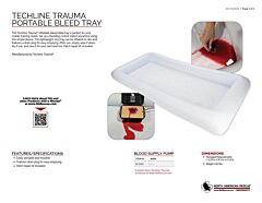 Portable Bleed Tray - Product Information Sheet