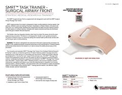 The SMRT Task Trainer - Surgical Airway Front - Product Information Sheet