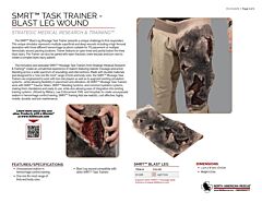 SMRT Task Trainer - Blast Leg Wound - Product Information Sheet