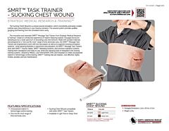 SMRT Task Trainer - Sucking Chest Wound - Product Information Sheet