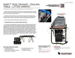 SMRT TASK TRAINER - TRAUMA TABLE - LITTER VARIANT - PRODUCT INFORMATION SHEET