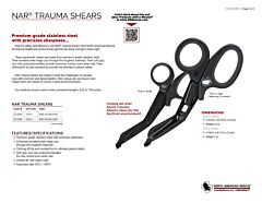 NAR Trauma Shears Product Information Sheet