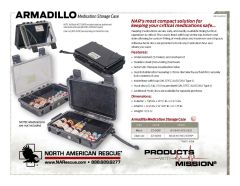 Armadillo Medication Storage Case Product Information Sheet