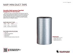 NAR Mini Duct Tape Product information Sheet
